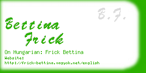 bettina frick business card